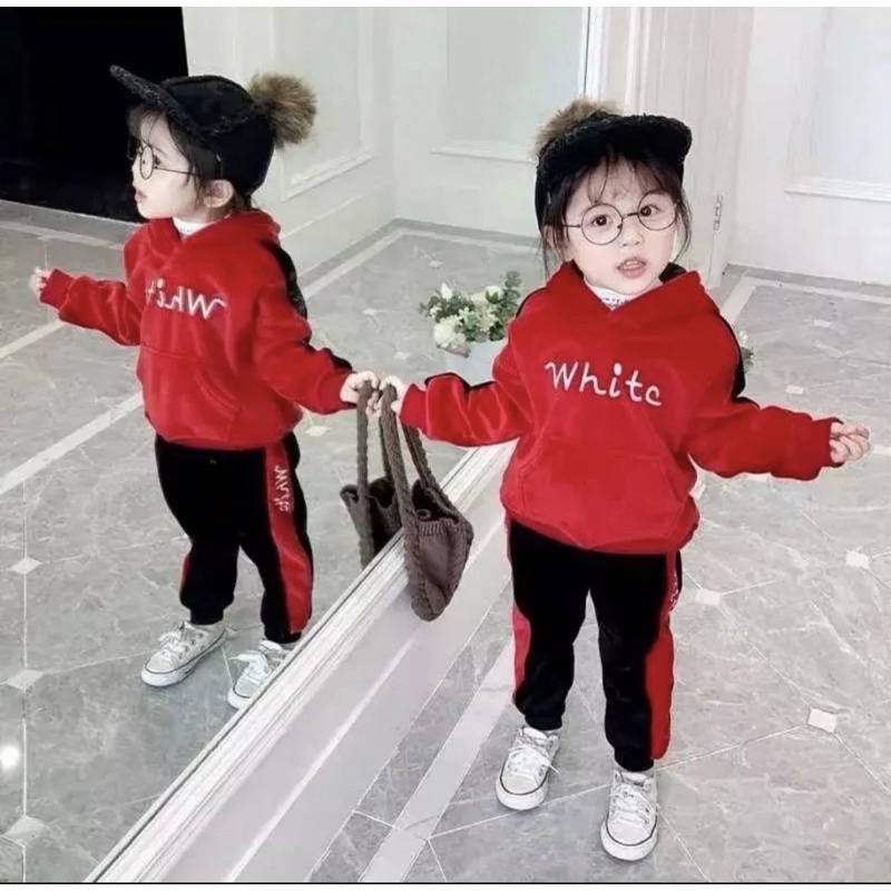 SETELAN HOODIE JOGER BAYI ANAK MOTIF WHITE USIA 6 BULAN-5 TAHUN BAHAN BABYTERRY LEMBUT TERBARU TERLARIS/ SETELAN HOODIE JOGER BAYI ANAK LAKI- LAKI/ SETELAN HOODIE JOGER BAYI ANAK PEREMPUAN/ SETELAN HOODIE JOGER BAYI ANAK COWOK/ HOODIE ANAK MOTIF WHITE