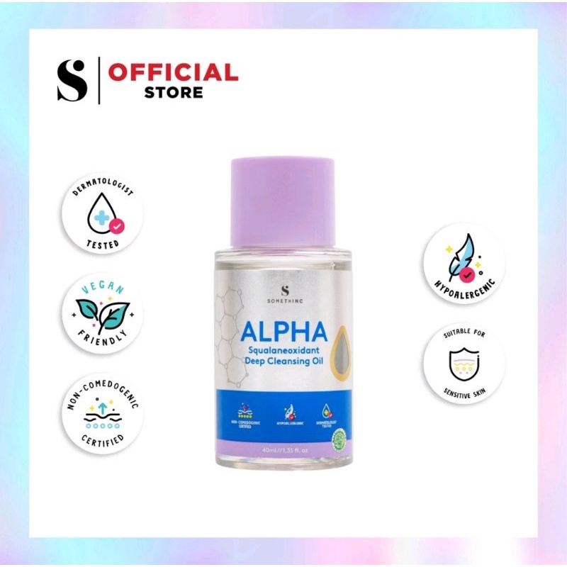 SOMETHINC Alpha Squalaneoxidant Deep Cleansing Oil | ❤ jselectiv ❤ Pembersih Wajah (Make Up Remover) SOMETHINC - ORI✔️BPOM✔️COD✔️