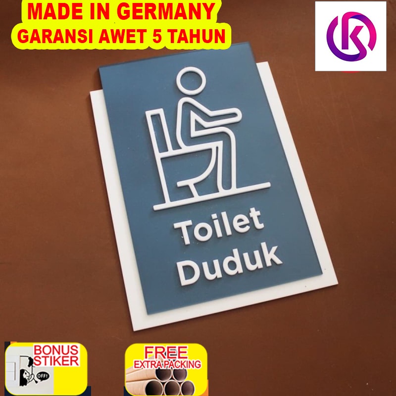 

Murah Toilet Duduk sign acrylic | Sign akrilik timbul