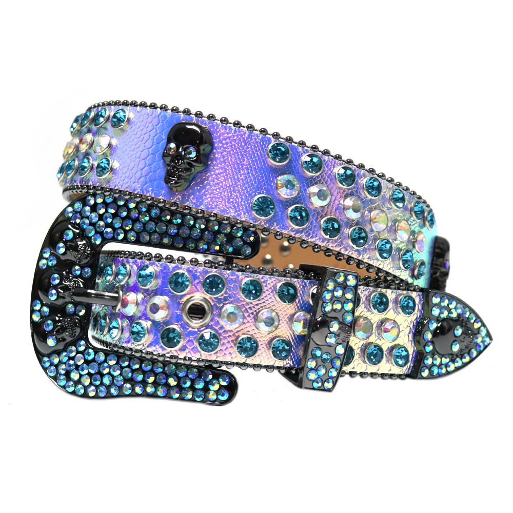 Hot Rhinestone Belt Fashion Western Diamond Studded Belt Colorful Strap Cowboy Cowgirl Women Men Cin