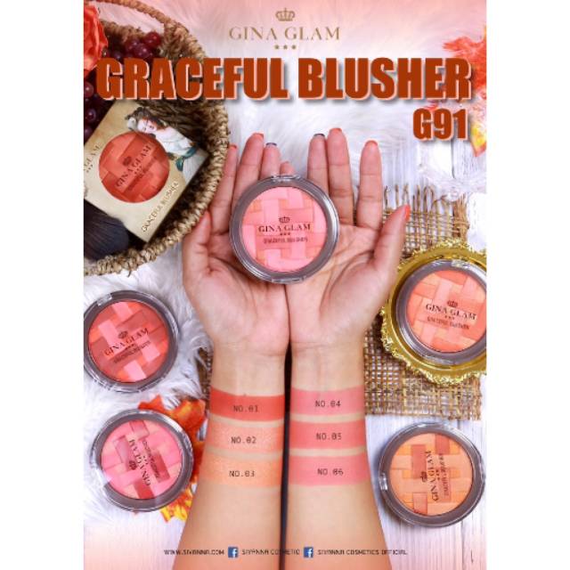 GINA GLAM Graceful Blusher #G91 Thailand / Blush On / Cosmetic / Makeup / Blushon / Pigmented