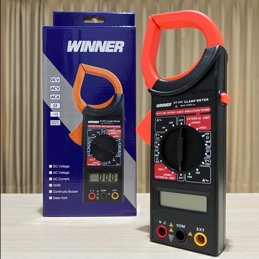 MULTIMETER DIGITAL MULTITESTER CLAMP METER TANG AMPERE WINNER DT-266