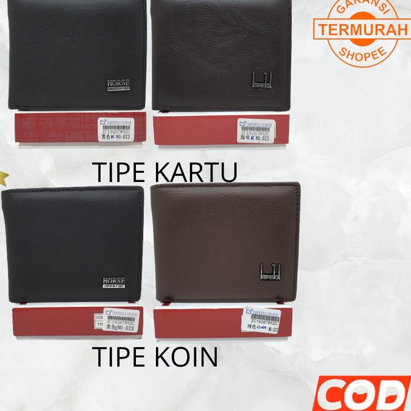 ➦ Dompet Pria Kulit Asli Dompet Lipat Original Import |Dompet Cowo Imperial Horse(Horse#023#Kartu#Ko