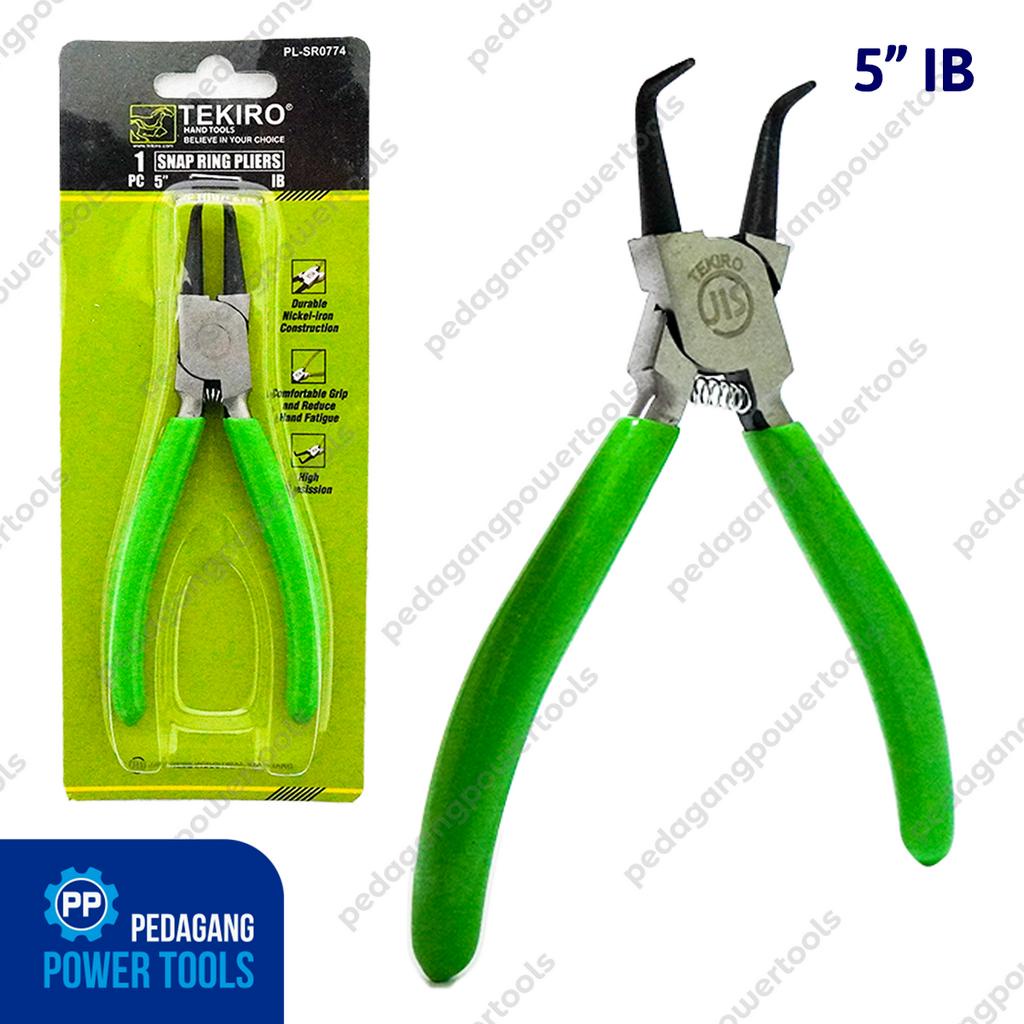 TEKIRO Tang Snapring Bengkok Tutup 5&quot; Circlip Spi Internal Bent Plier