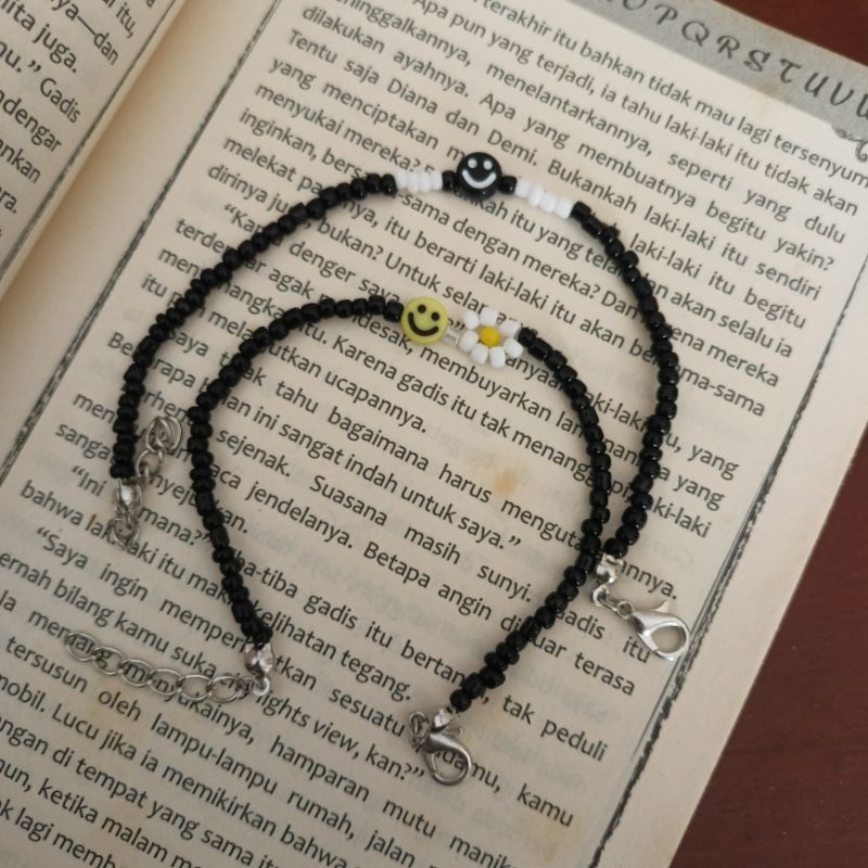 gelang manik smiley bead bracelet kpop