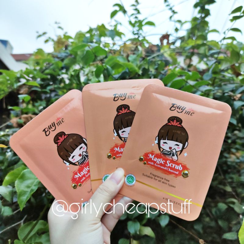 FREE SPATULA BuyMe Magic Scrub Scrub Viral Charcoal Scrub Pemutih Badan Masker Buy Me Whitening Effe