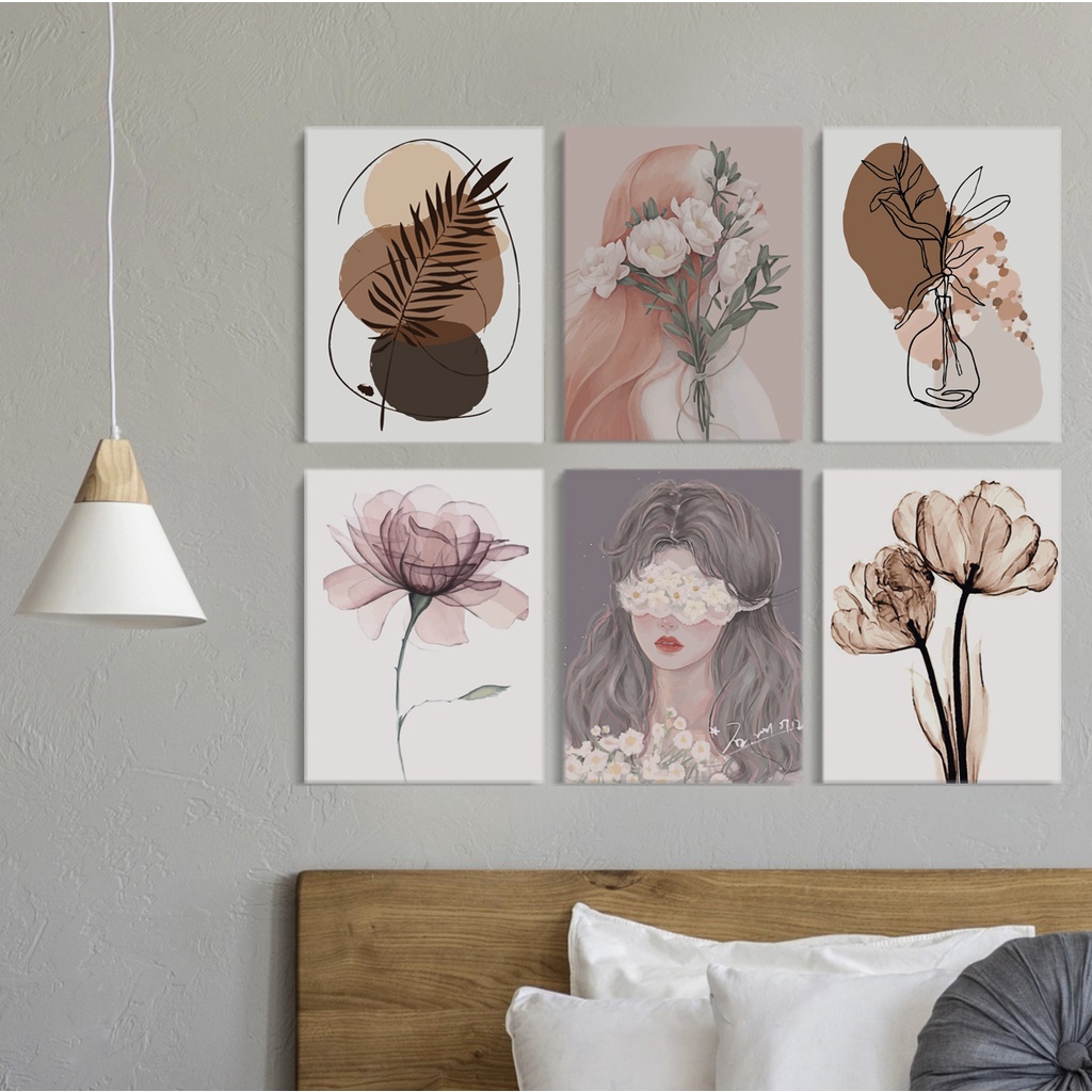 Hiasan Dinding Walldecor Ruang Tamu Kamar Pajangan Rumah Hiasan Dinding Aesthetic Flower Art