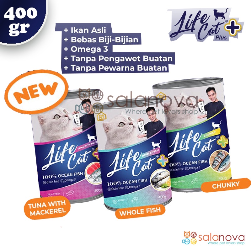 Life Cat Plus Kaleng 400gr Makanan Kucing Basah