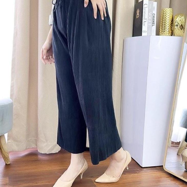 Terlaris Celana Plisket Kulot Plisket Lidi Tali Hyget Termurah