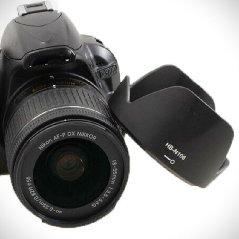 Lenshood HB-N106 untuk lensa nikon AF-P 18-55mm lens hood hbn106 nikon 18 55 mm afP hb N106 10-100mm