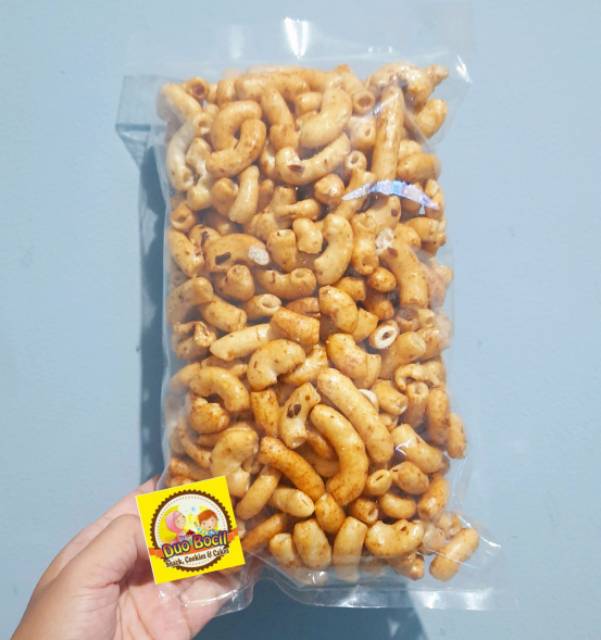 

Makaroni Pedas Rujak 250 Gram - Duo Bocil Snack