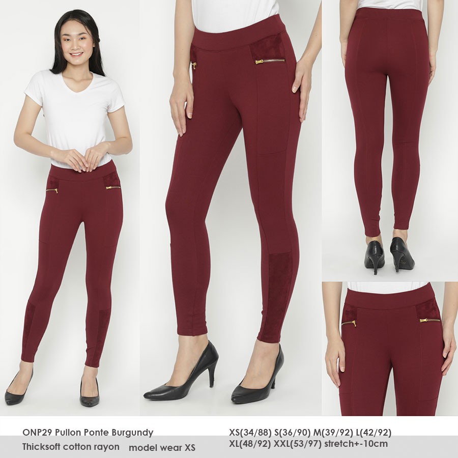ON29 Pullon Ponte Pants Celana Panjang Wanita Branded