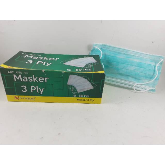 Masker Nankai 3 Ply Isi 50 Pcs Atau Masker Wajah