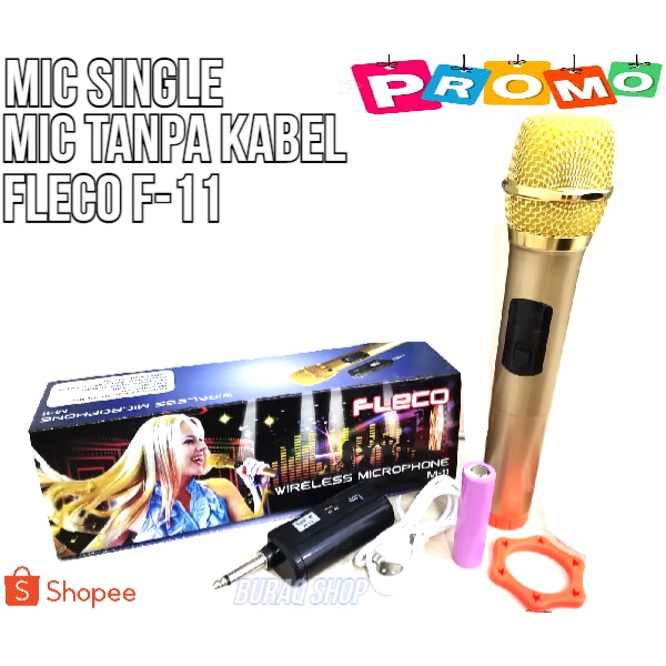 MIC WIRELESS FLECO M-11 PROFESSIONAL WIRELESS MIC TANPA KABEL ORIGINAL / Mic Fleco M 11