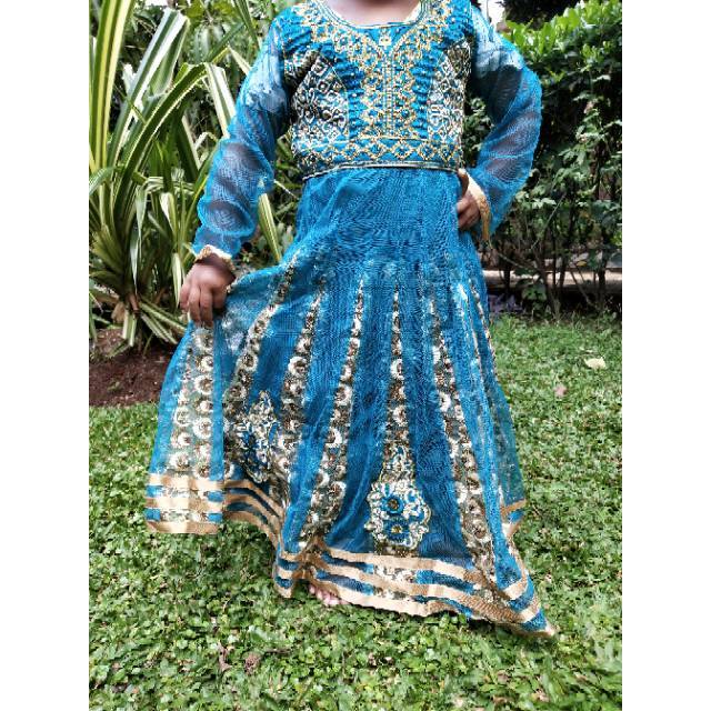 Limited Edition ..   Anarkali Anak Ori, Baju India Anak Original India Set Celana Selendang