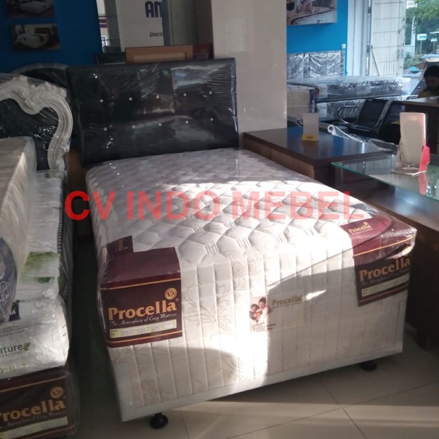 Springbed kasur susun matras dorong 2 in 1 procella promo garansi ready makassar termurah hotel mura