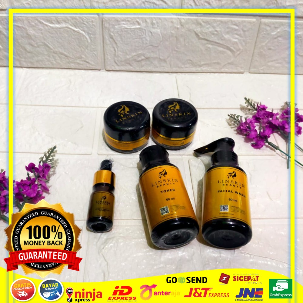 Linskin beauty skincare Paket Exclusive BPOM Perawatan Cream Pemutih Wajah Glowing (Eceran)