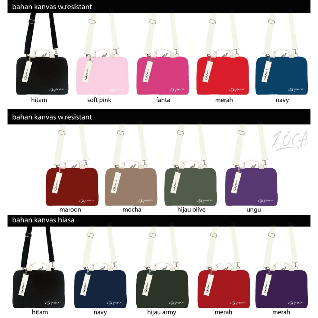 TAS LAPTOP SELEMPANG STRAP 12” -16”(FREE CUSTOM NAMA)