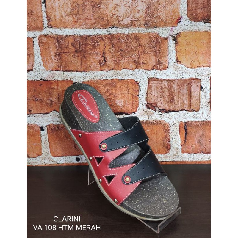 sandal hak cewek , sandal hak wanita , sandal hak slide CLARINI