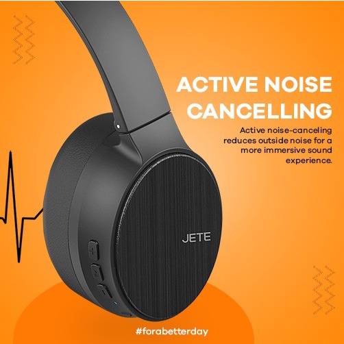 Headset | Headphone Bluetooth Wireless JETE 12 Noise Cancelling - Garansi Resmi 2 Tahun