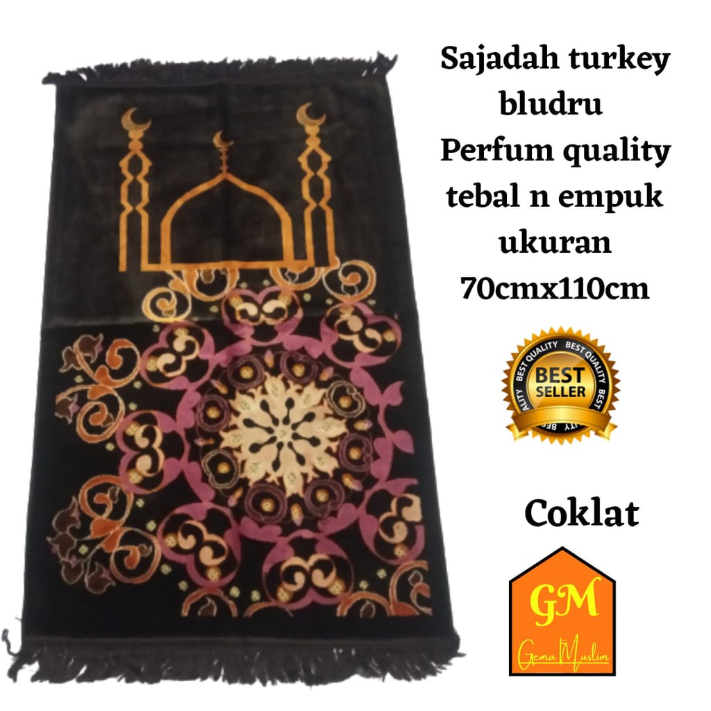 sajadah turky perfum premium coklat