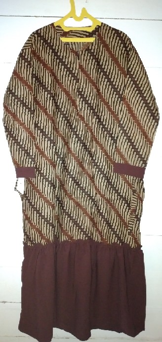 Gamis Meisya Rempel Lurus Batik Halus Kekinian