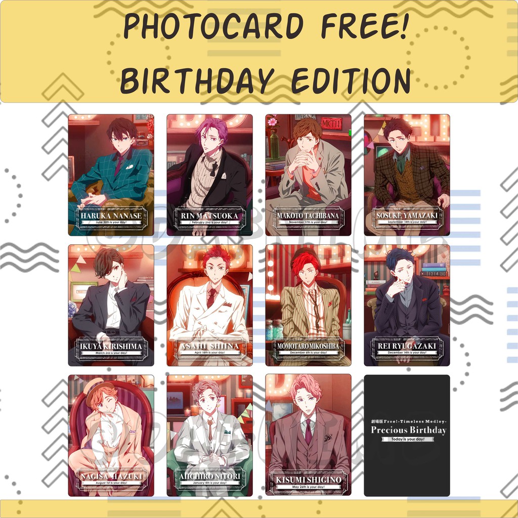 FREE! BIRTHDAY EDITION PHOTOCARD ANIME