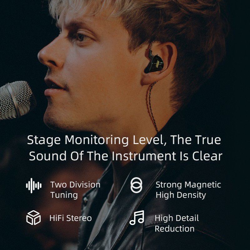 Knowledge Zenith KZ EDX with MIC Dynamic Driver Stage Monitoring Earphone ORIGINAL-4