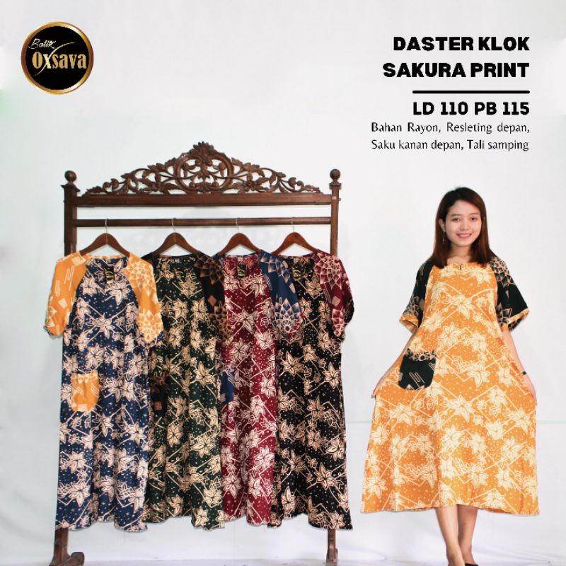 Daster Klok Sakura Print Oxsava