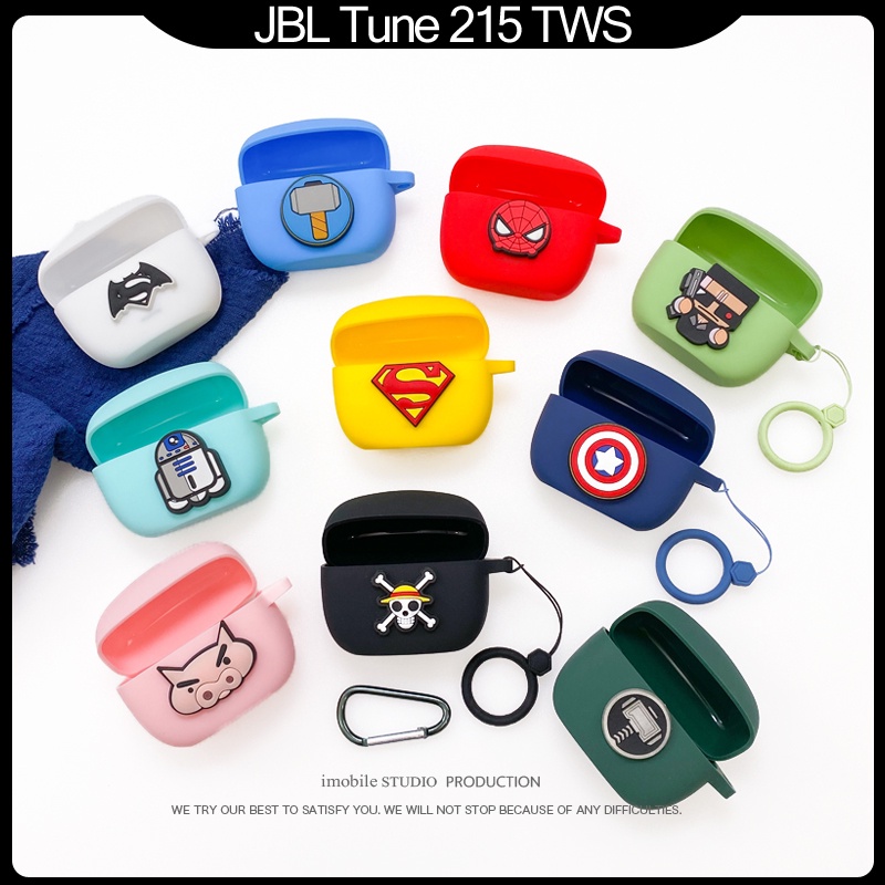 Soft Case Silikon Motif Marvel Batman Untuk Earphone Bluetooth Jbl T215TWS Tune215