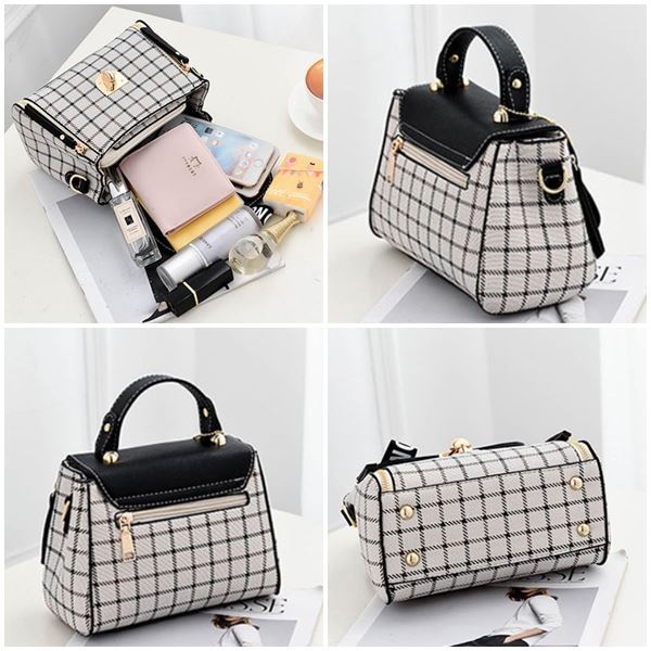 BJ1200 - Black/Brown/Gray/Green/Pink/Red - TAS SLEMPANG KOREA IMPORT FASHION WANITA MOTIF KOTAK TERMURAH TERLARIS TERBARU FREE GANTUNGAN TAS BATAM BAGSTORE JAKARTA KPC8650 VC85758 LT1275 BQ2046 ZC3870 EL200 JT387 CR7041 GT1361