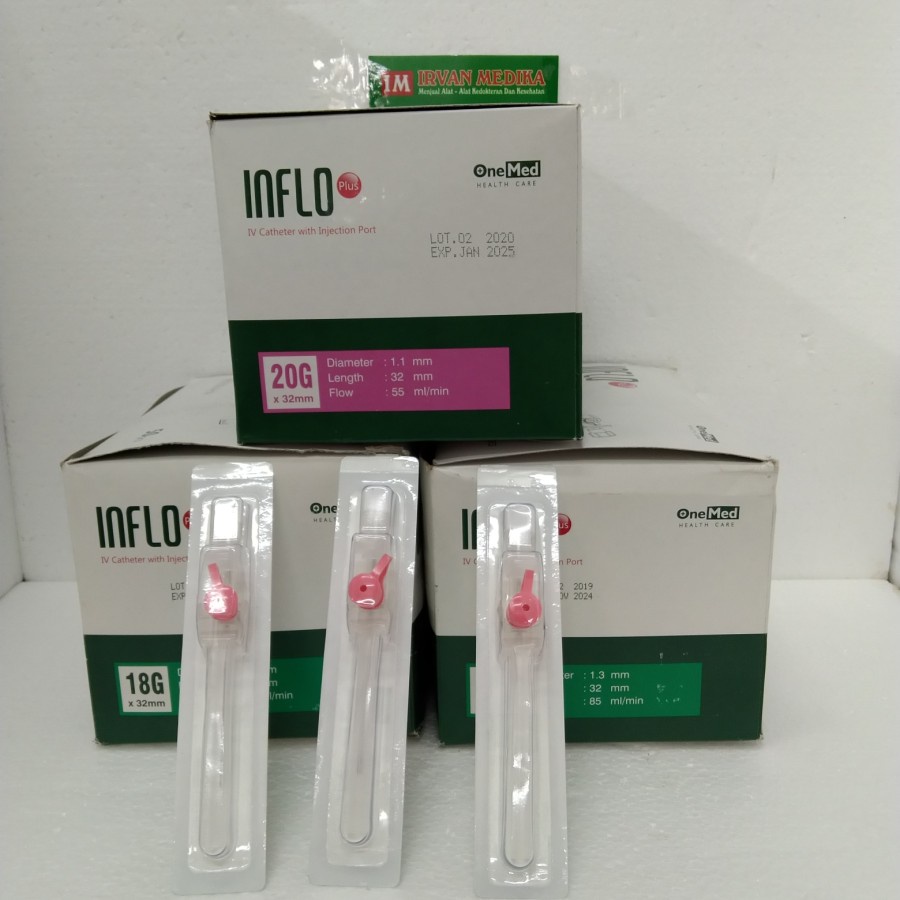 Inflo Plus I.V. Cathether OneMed / Abocath 18, 20, 22, 24G Pcs