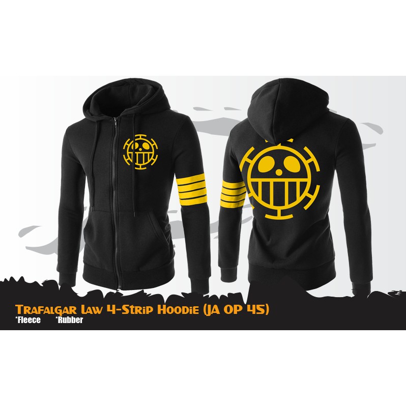 Jaket Hoodie Anime One Piece Trafalgar Law Terbaru Terlaris