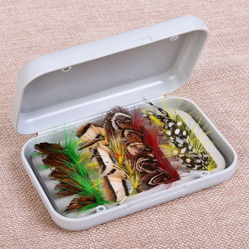 TOP Fly Trout Umpan Pancing Portable Serangga Engkol Swimbaits Treble Hooks Brown Caddis