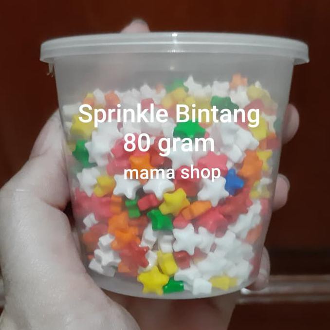 

[BISA BAYAR DITEMPAT] Sprinkle Trimit Bintang Candy Hiasan Kue Cupcake Cakepop Permen 80 gr