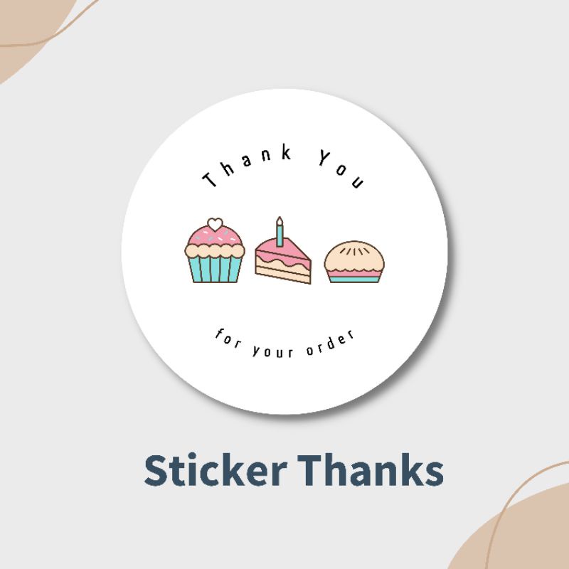 

STICKER THANK YOU AESTHETIC Cake 2