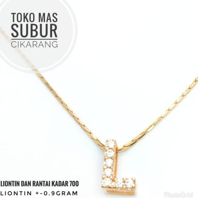 Liontin / Bandul Emas Initial Huruf L Model Nagita I5800