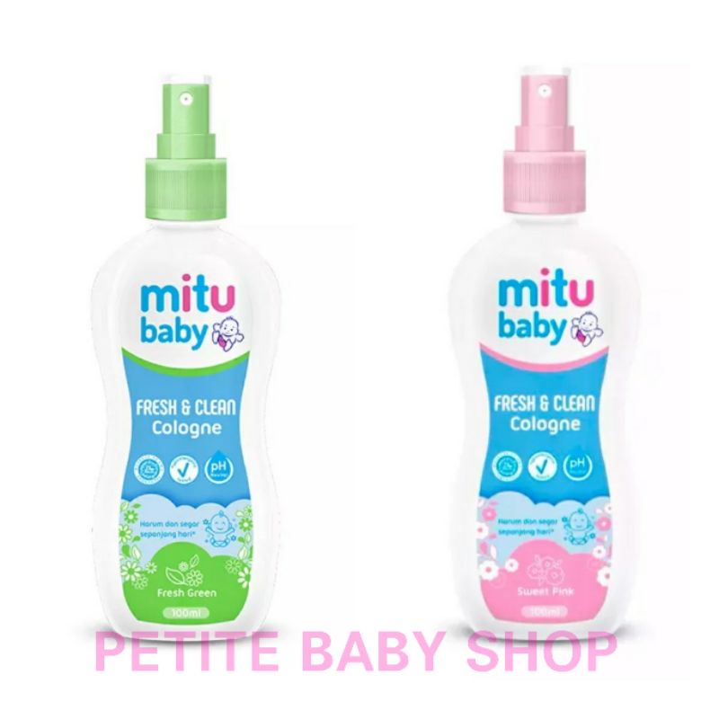 Mitu Baby Cologne Fresh and Clean Sweet Pink Fresh Green 100 mL