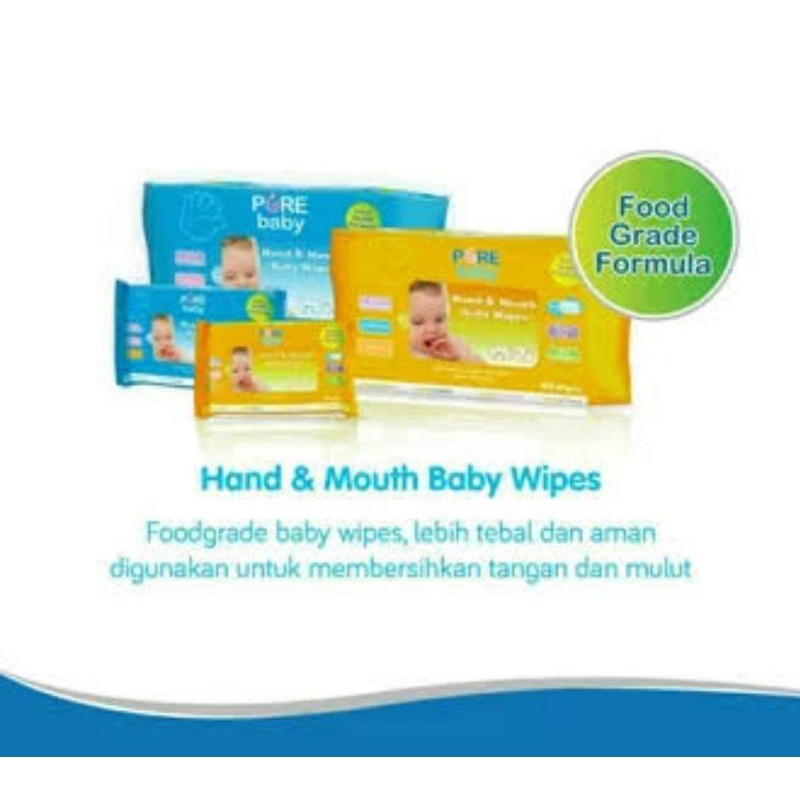 Pure Hand &amp; Mouth Baby Wash isi 60 isi 10 wipes