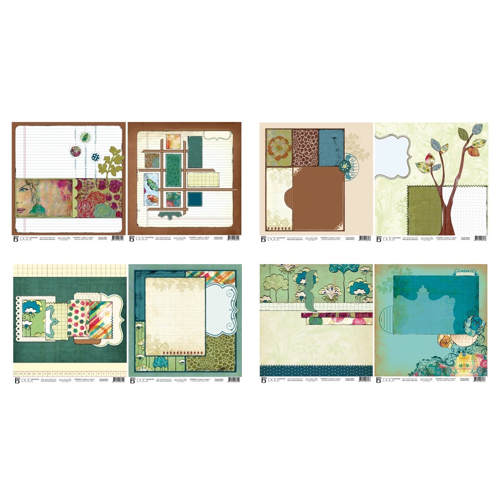 

12x12 Paket Kertas Scrapbooking "Promise" (4 lembar)