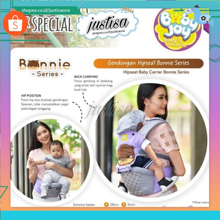 Promo !! SALE 12.12!!!  BABY JOY GENDONGAN BAYI HIPSEAT BOONY SERIES BJG 3032