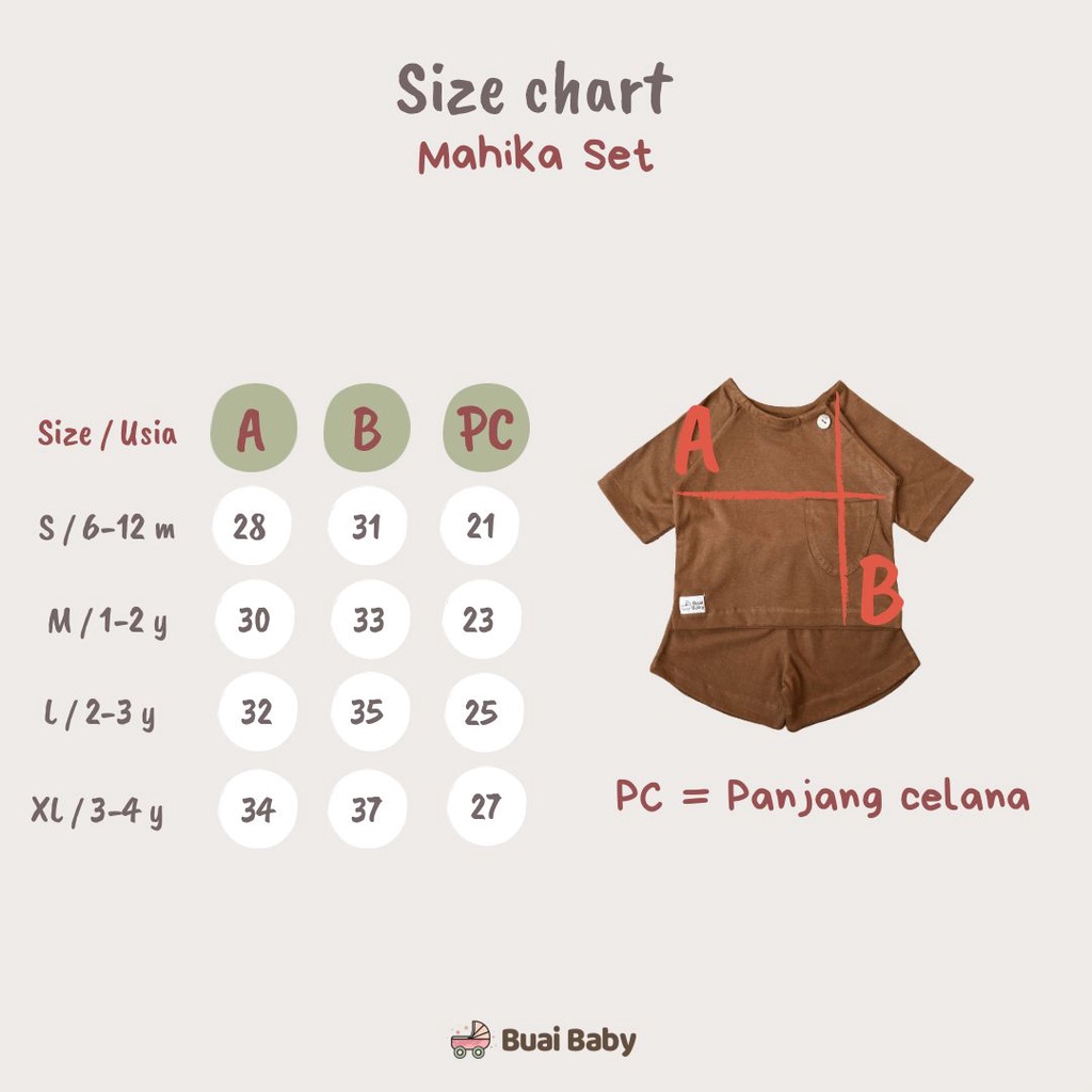 BUAI - MAHIKA SET / Setelan Baju Anak / Baju Bayi