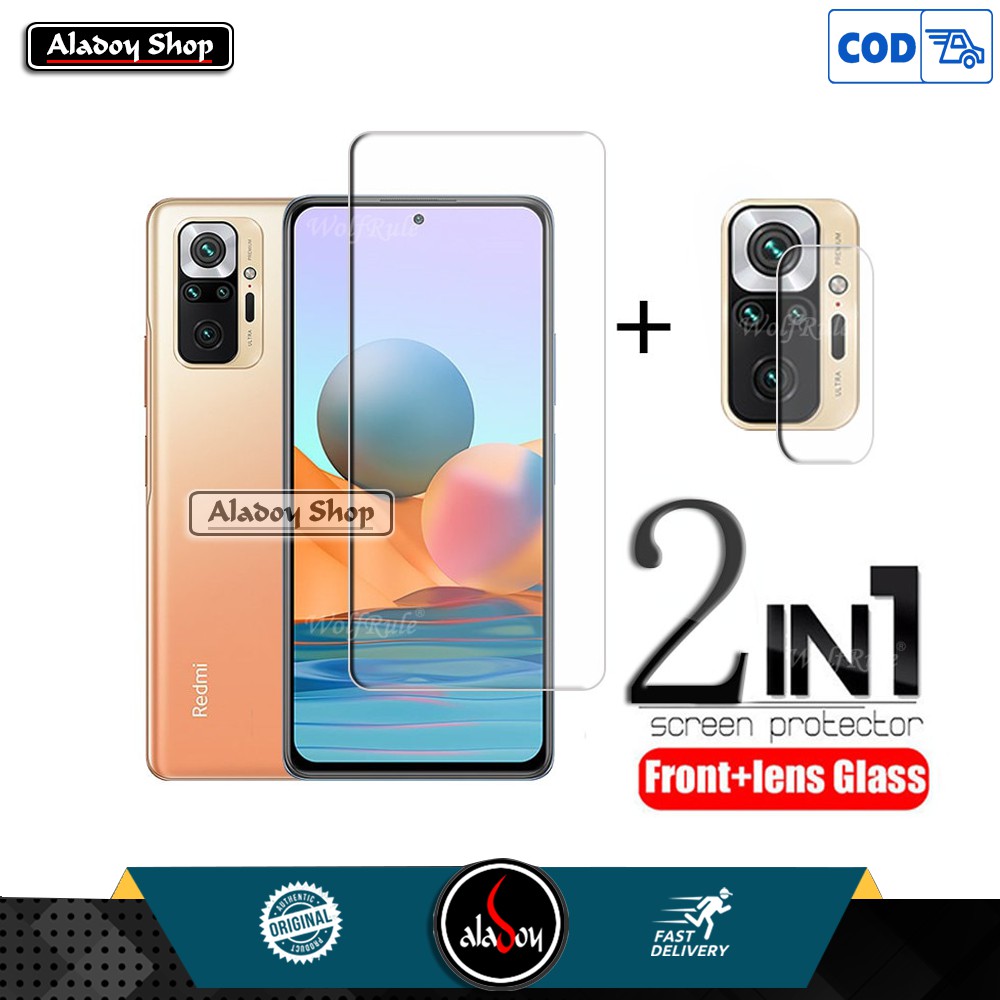 Tempered Glass Layar Clear Xiaomi Redmi Note 10 Pro 2021 + Tempered Glass Camera + Skin Carbon 3D