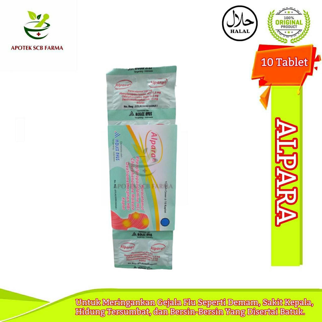 Alpara Tablet isi 10 tablet - obat sakit kepala kepala , flu & demam