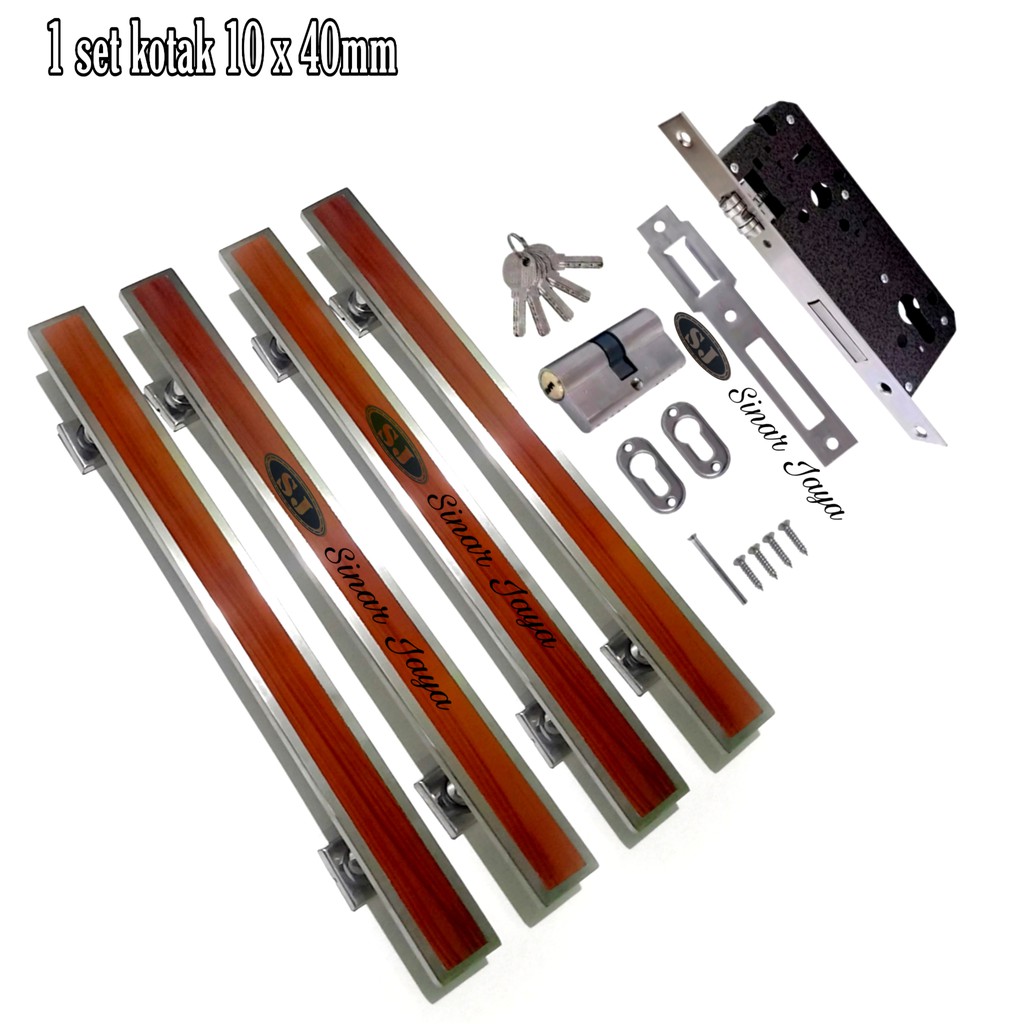 1 set handle pintu rumah minimalis gagang tarikan pintu stainless pegangan pintu kuputarung termurah