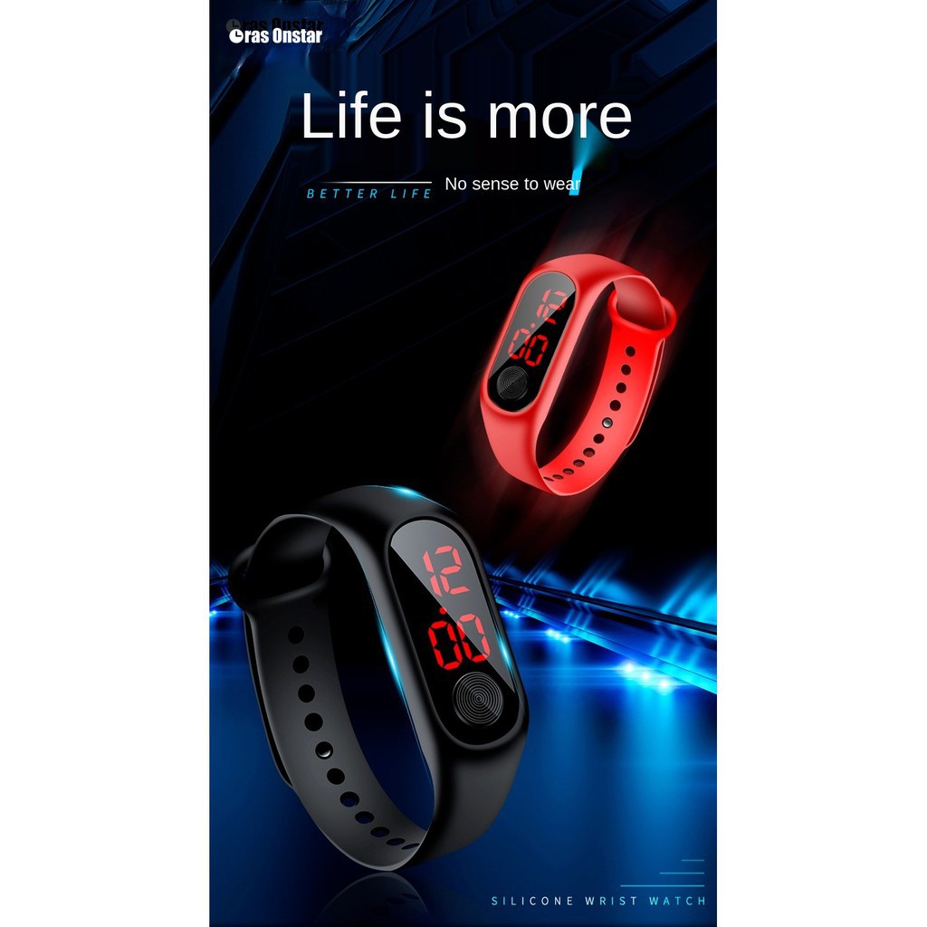 Jam Tangan Digital Elektronik Pria Sport Watch Led Rubber Strap Jam Tangan Unisex Untuk Olahraga COD-7