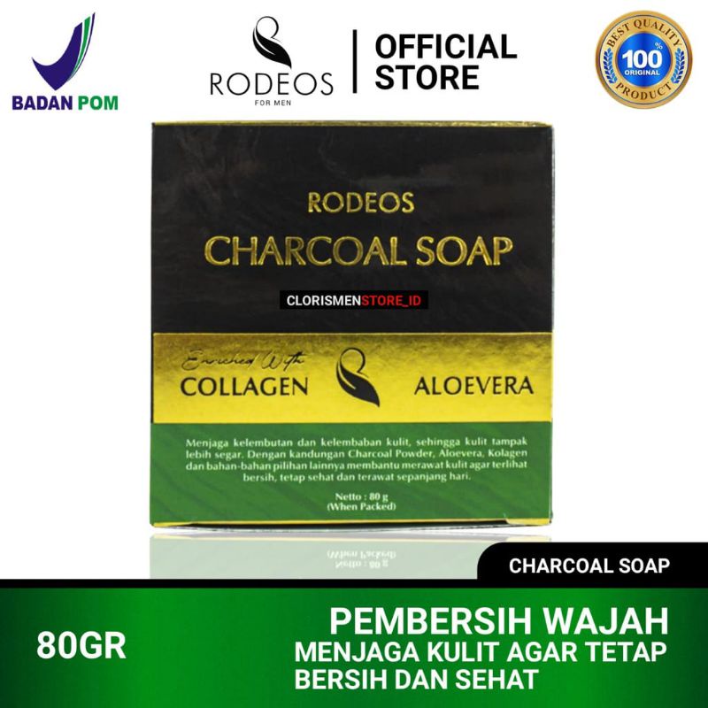 RODEOS CHARCOAL SOAP FOR MEN ORIGINAL/ SABUN PERAWATAN WAJAH