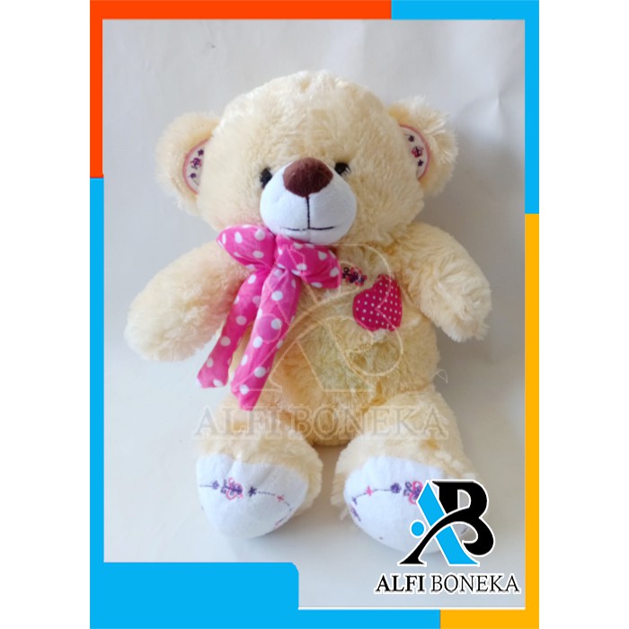 [ BISA BAYAR DI TEMPAT ] Boneka Teddy Bear L Syal Bahan Rasfur - Boneka Mainan Anak Perempuan Murah