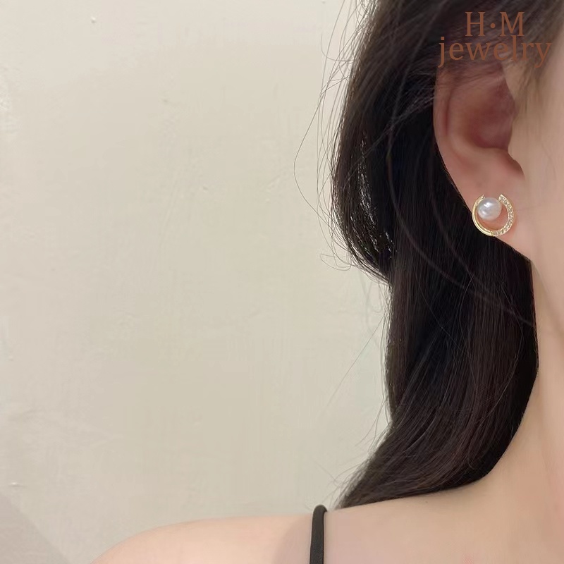 Anting Klip Tanpa Tindik Bahan Silikon Aksen Mutiara