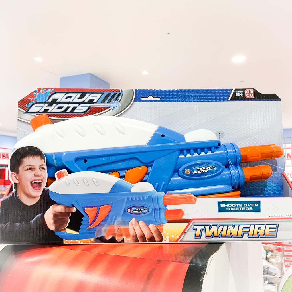 Emco Aqua Shots Twin Fire Watergun Pistol Air